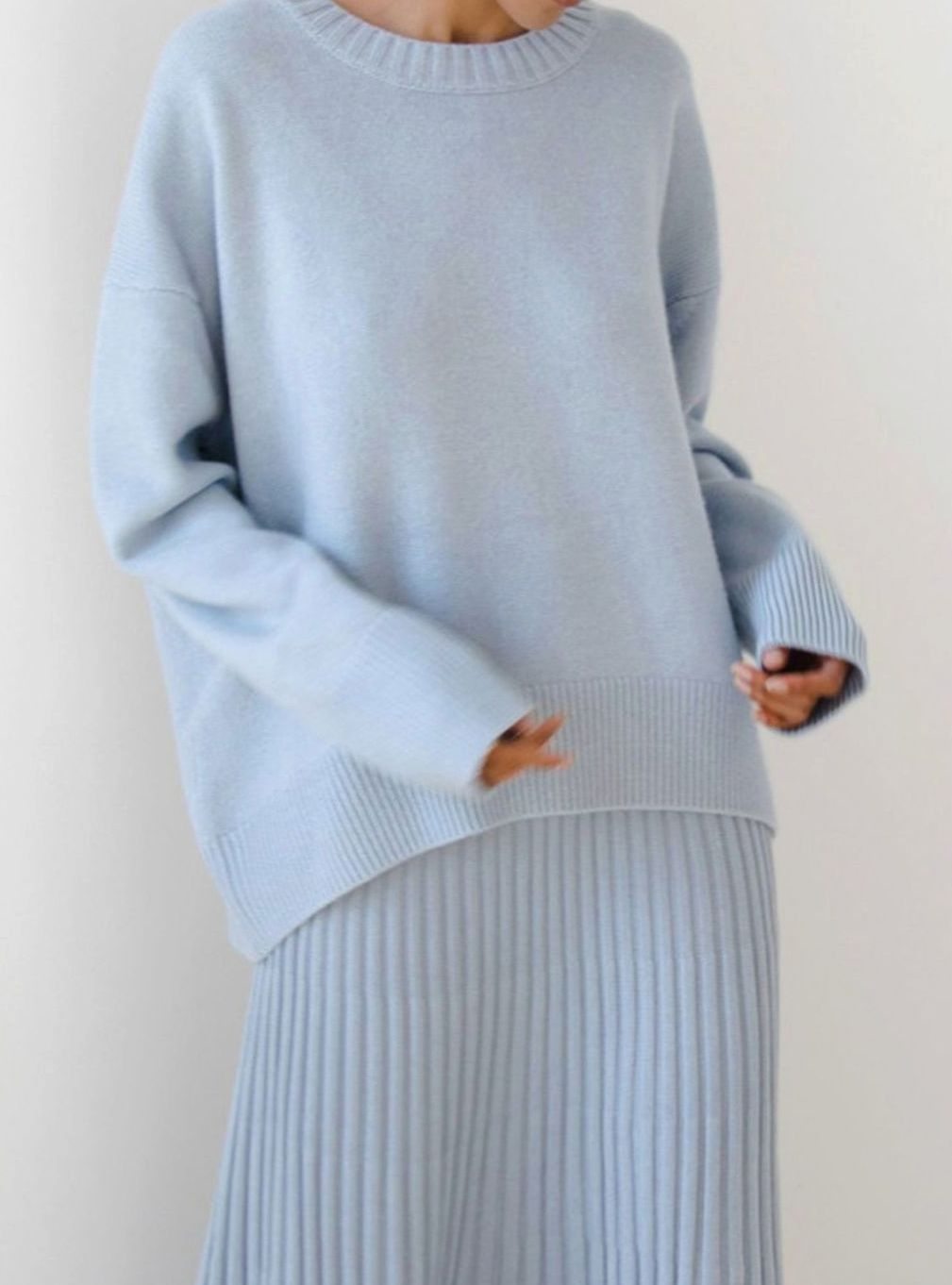 Frieda | Pull en Tricot Oversized pour Femmes Col Rond Manches Longues Décontracté