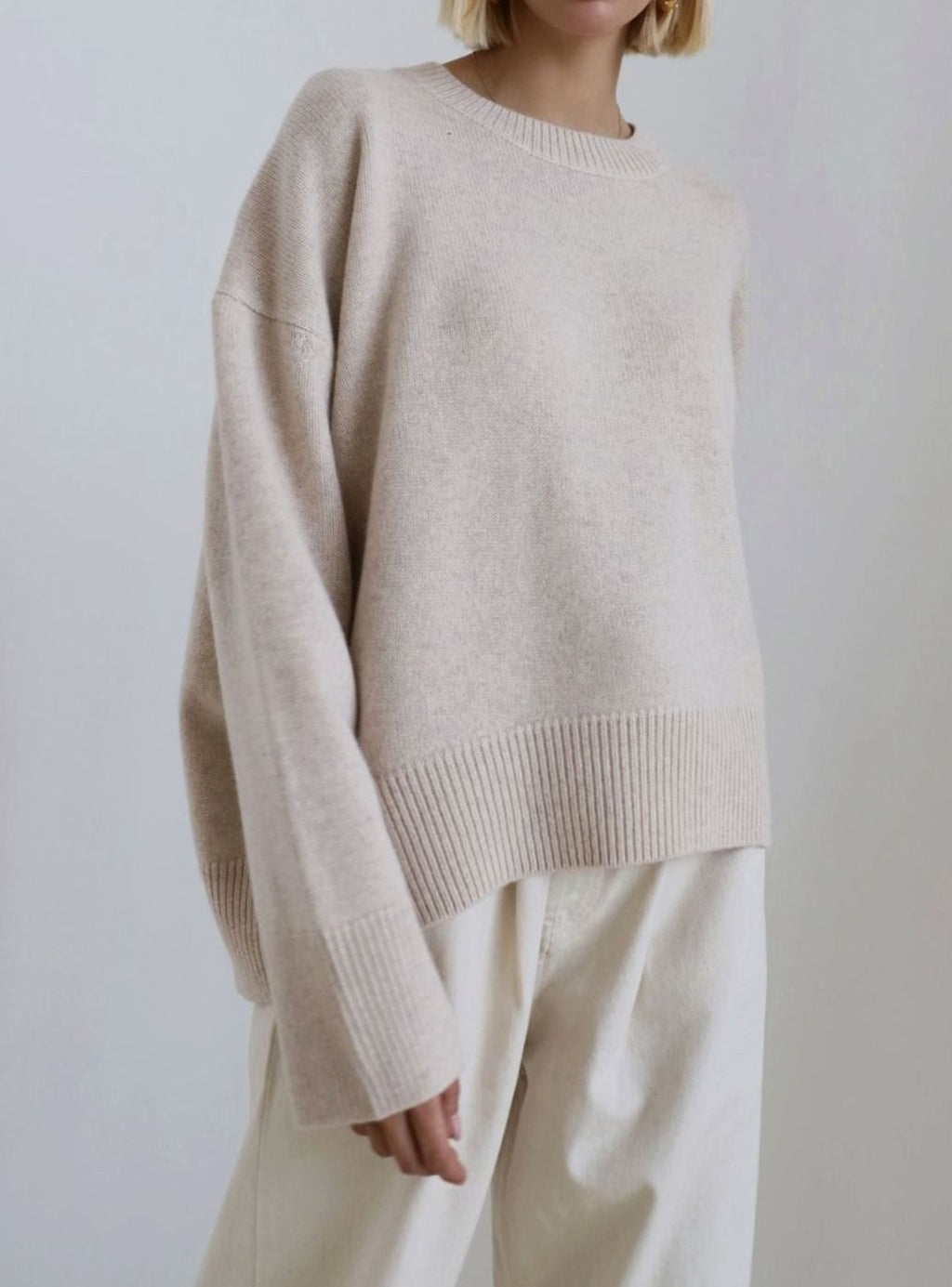 Frieda | Pull en Tricot Oversized pour Femmes Col Rond Manches Longues Décontracté
