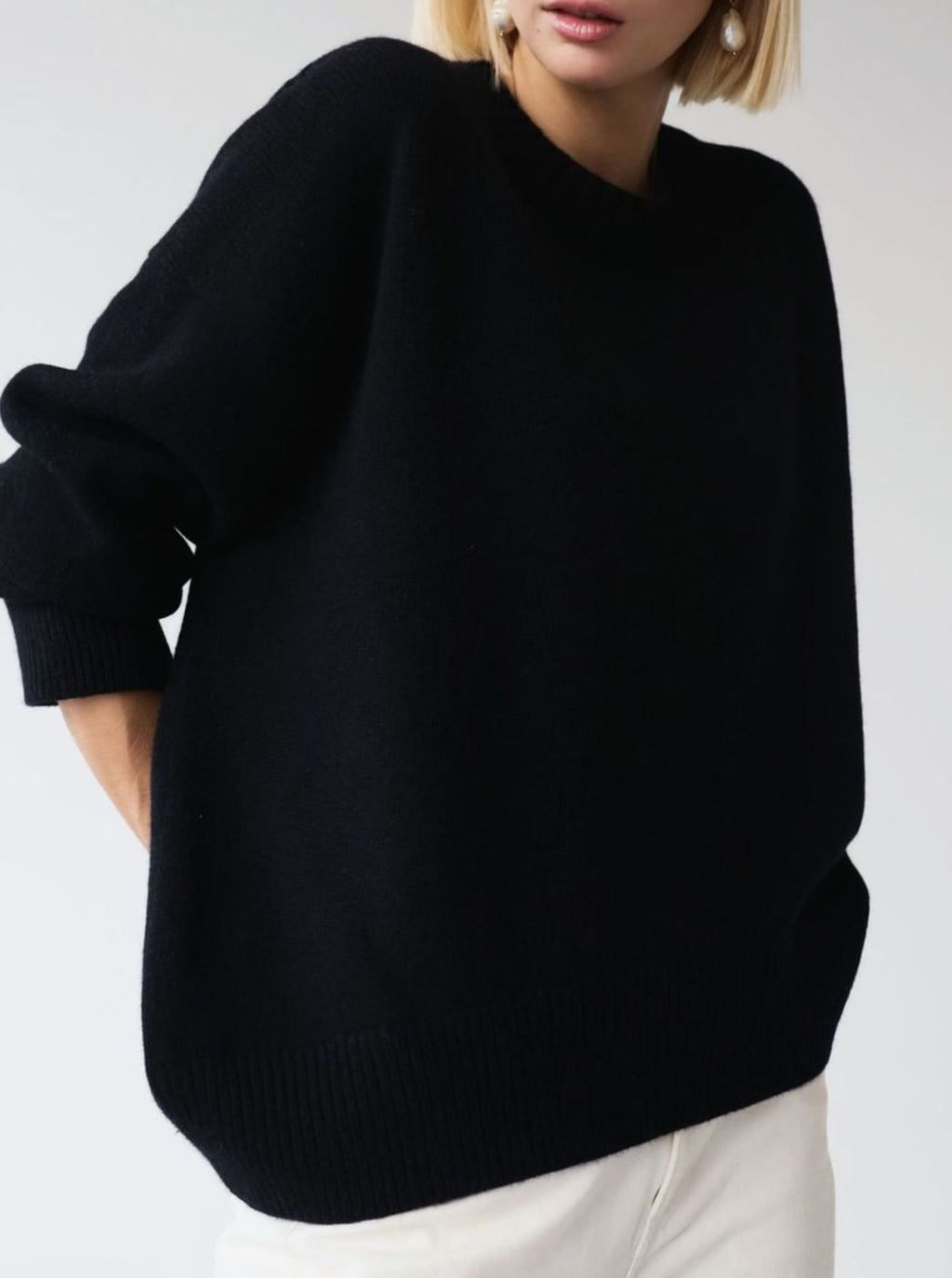 Frieda | Pull en Tricot Oversized pour Femmes Col Rond Manches Longues Décontracté
