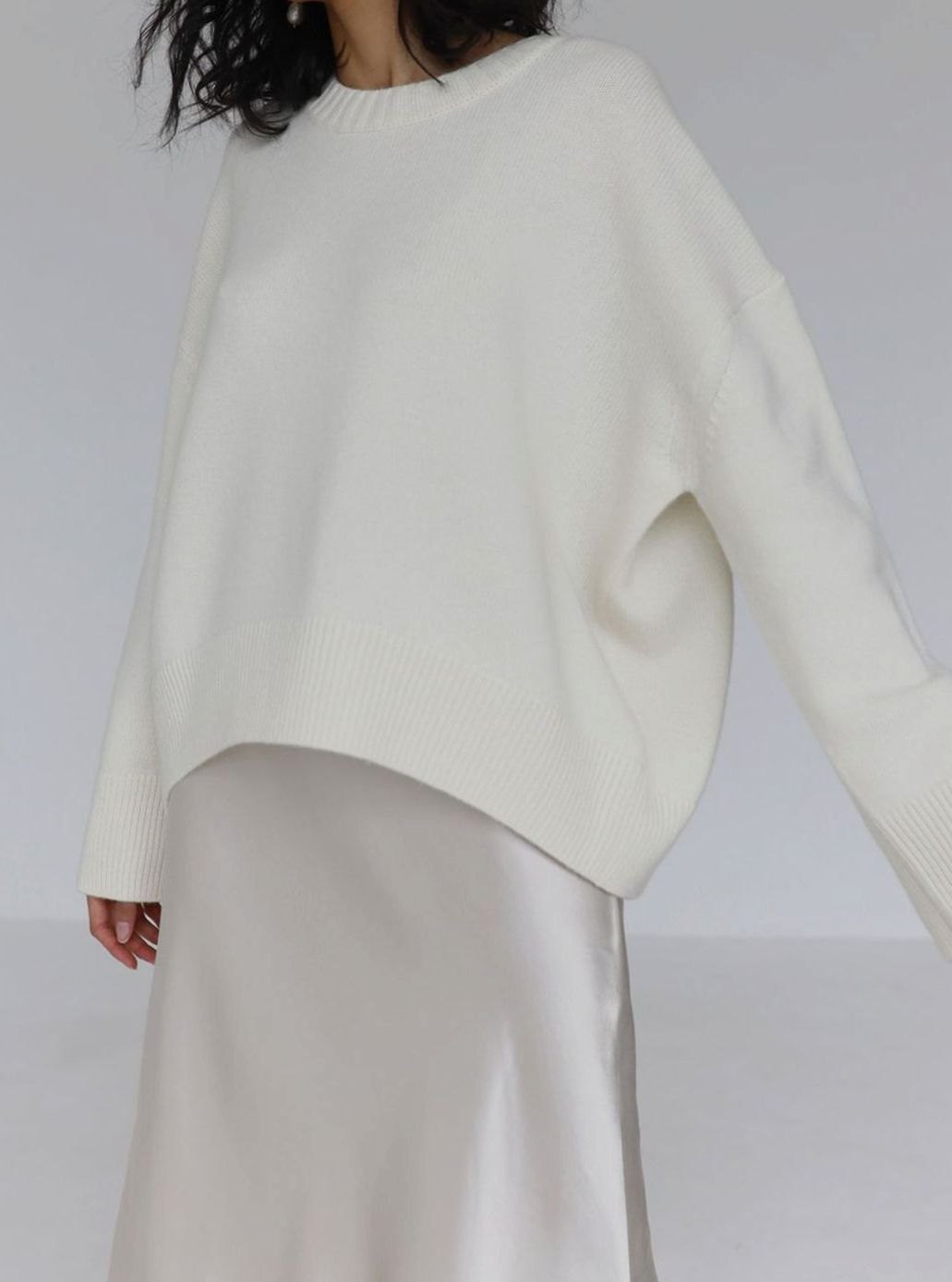 Frieda | Pull en Tricot Oversized pour Femmes Col Rond Manches Longues Décontracté