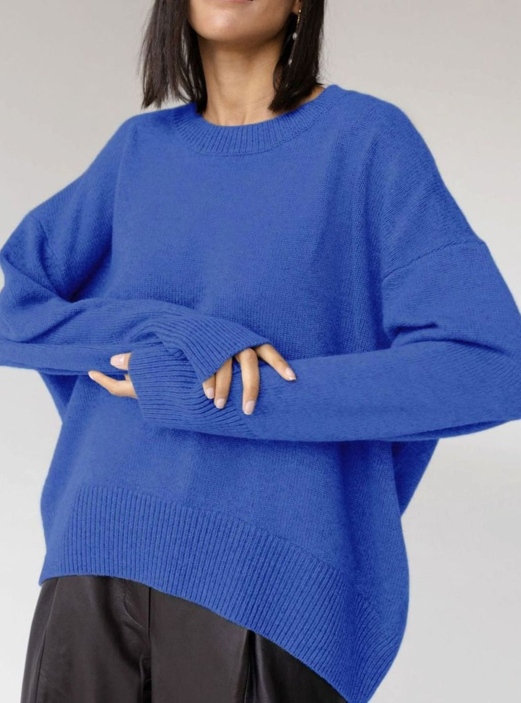 Frieda | Pull en Tricot Oversized pour Femmes Col Rond Manches Longues Décontracté