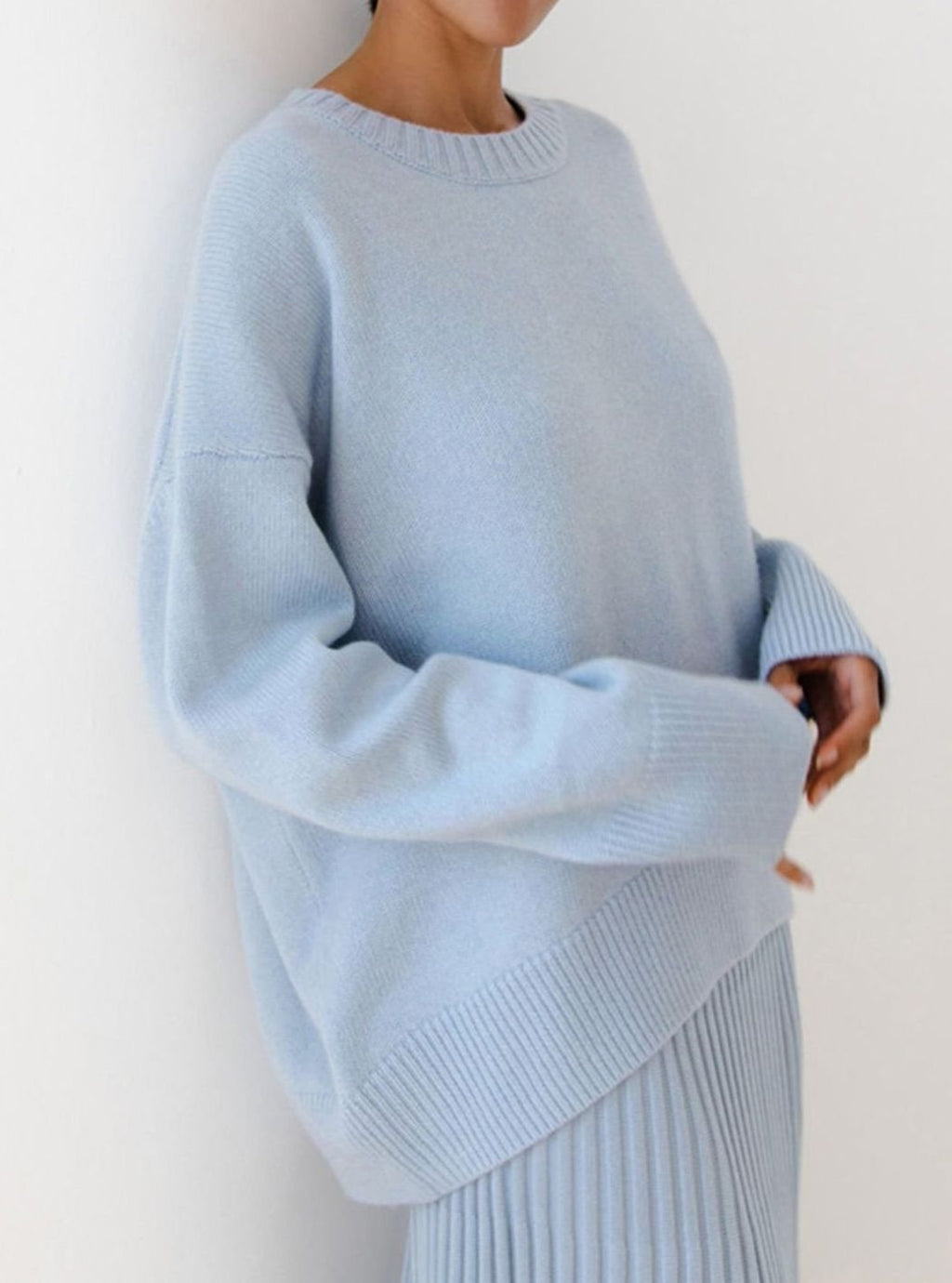 Frieda | Pull en Tricot Oversized pour Femmes Col Rond Manches Longues Décontracté