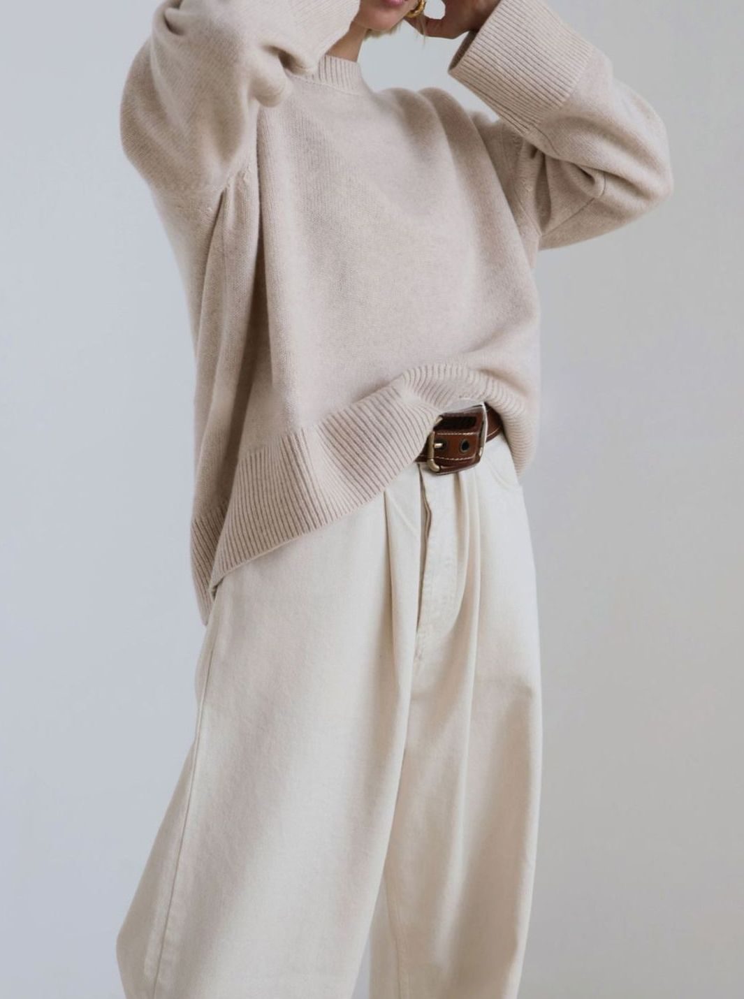 Frieda | Pull en Tricot Oversized pour Femmes Col Rond Manches Longues Décontracté