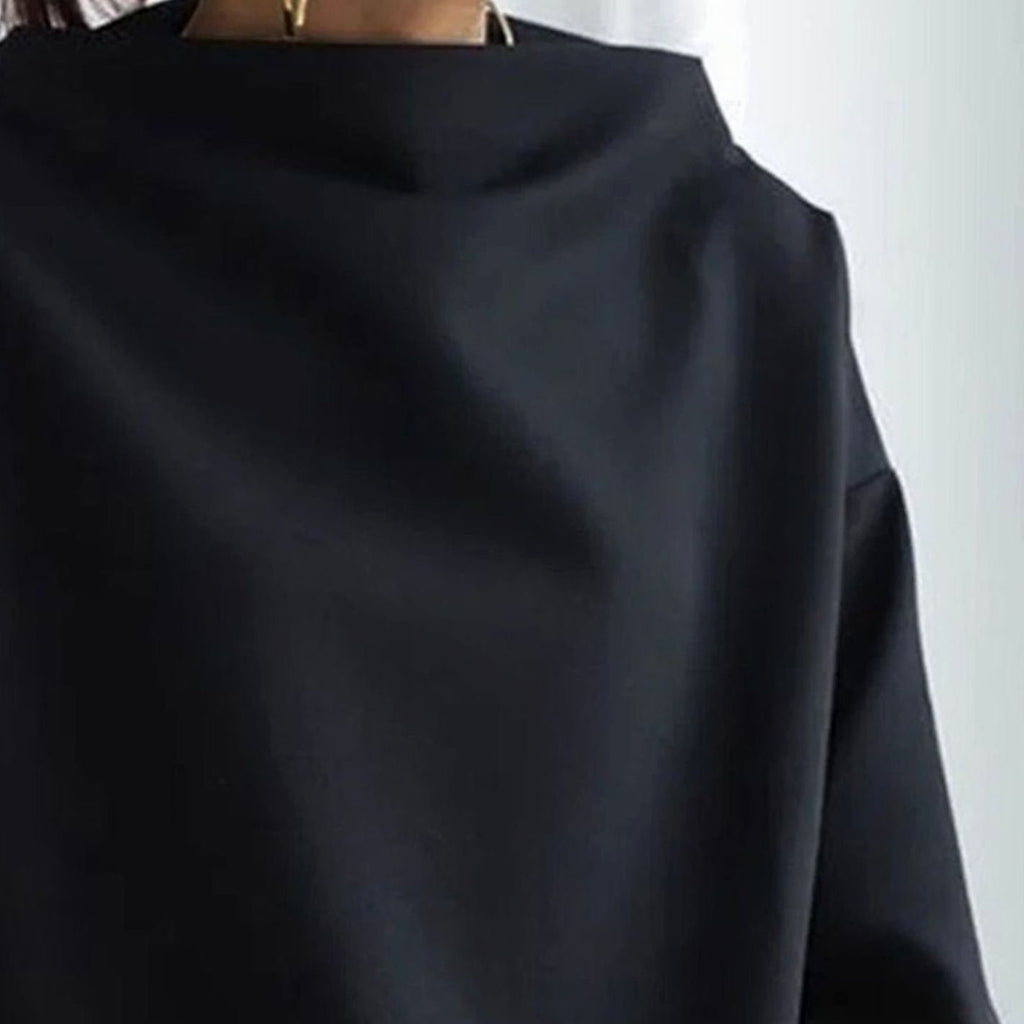 Clara | Haut en tricot oversized pour femmes avec col montant à manches longues