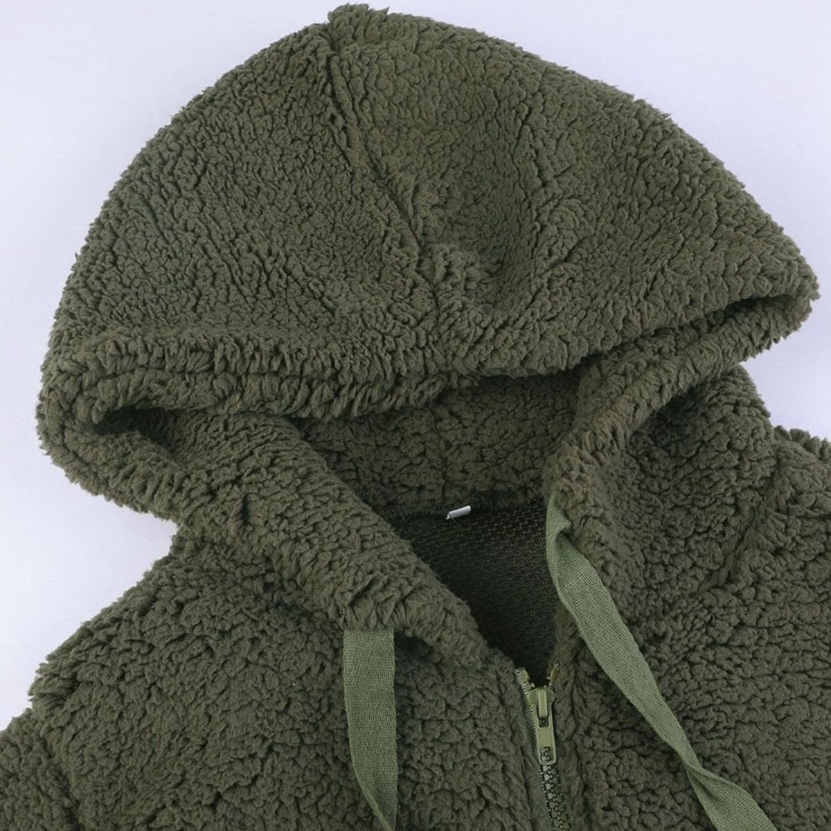 Annika | Manteau Teddy Oversized pour Femmes avec Capuche et Fermeture Éclair