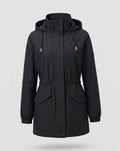 Lena | Parka pour femmes avec capuche, déperlant, taille ajustable, parka de transition long