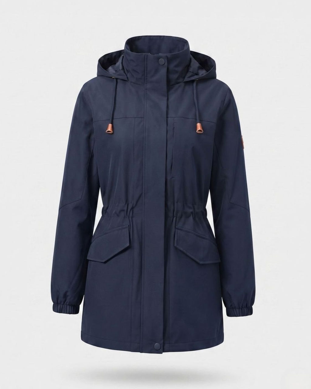Lena | Parka pour femmes avec capuche, déperlant, taille ajustable, parka de transition long
