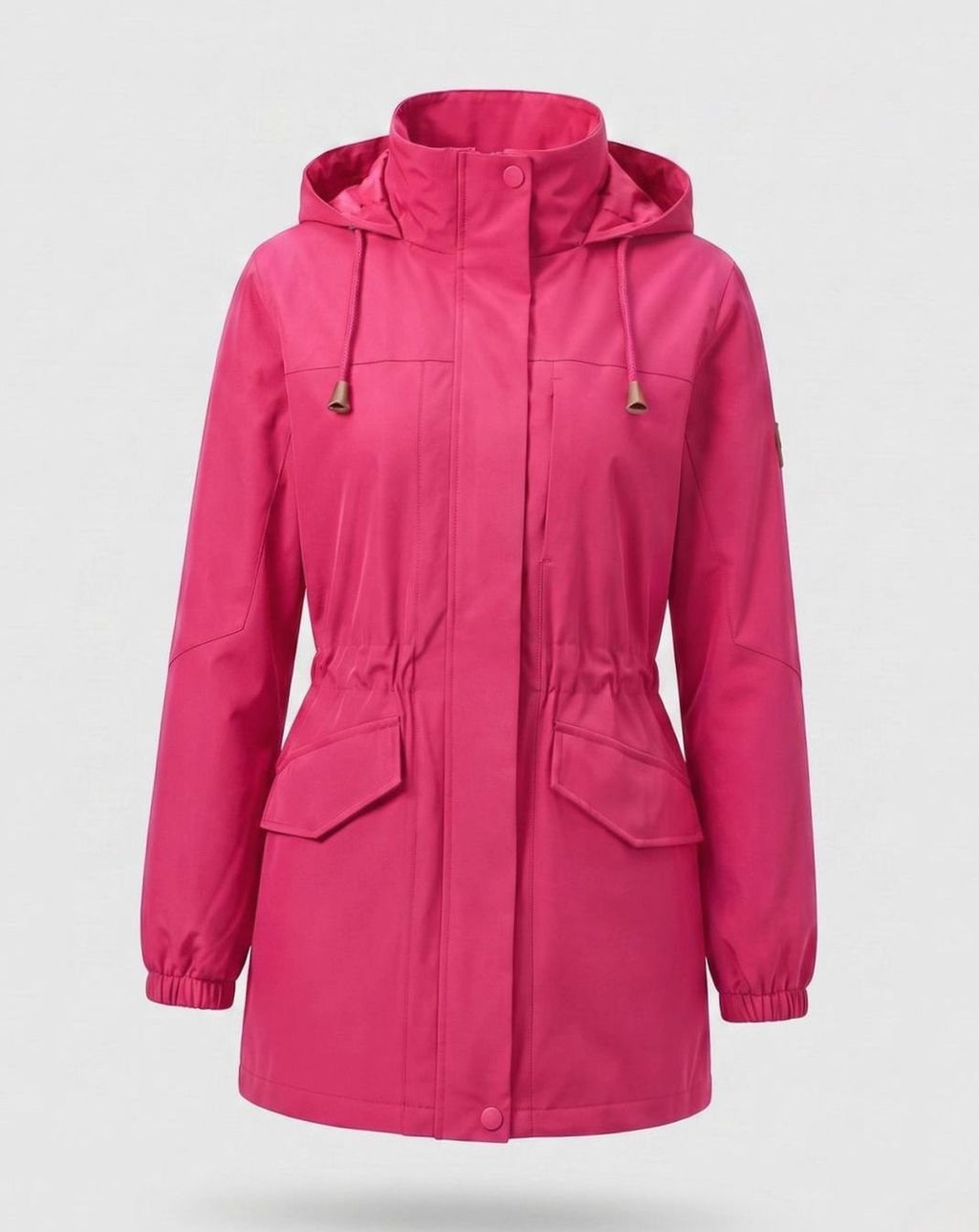 Lena | Parka pour femmes avec capuche, déperlant, taille ajustable, parka de transition long