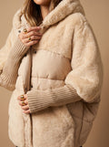 Elisabeth | Manteau matelassé en peluche pour femmes avec capuche en fausse fourrure, veste d'hiver