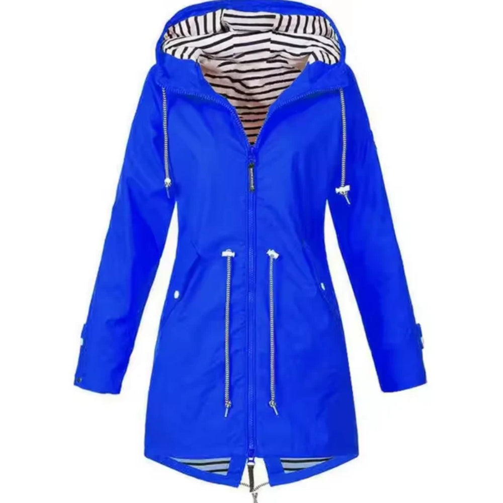 Veste coupe-vent élégante pour femme - Veste imperméable légère avec capuche