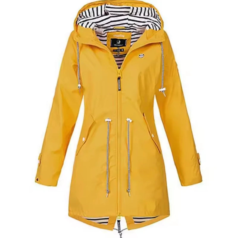 Veste coupe-vent élégante pour femme - Veste imperméable légère avec capuche