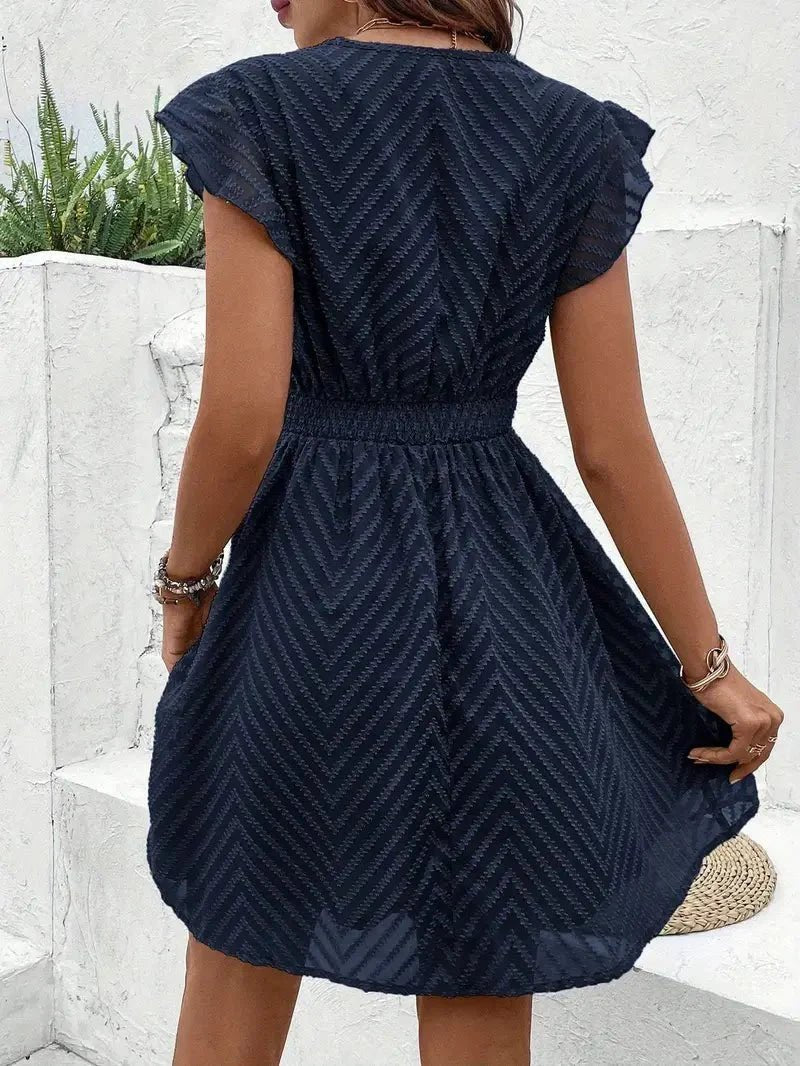 Elisabeth | Robe d'été pour femmes avec décolleté en V et détails en dentelle à manches courtes