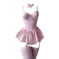 Annika | Body bustier en dentelle pour femmes avec volants et porte-jarretelles