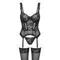 Sophie | Ensemble de lingerie en dentelle avec corset et porte-jarretelles pour femmes