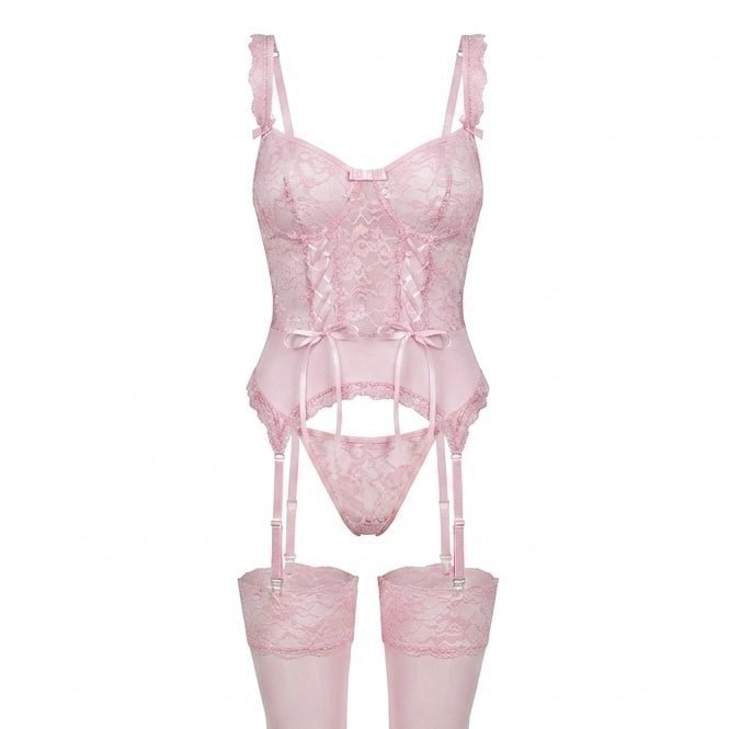 Sophie | Ensemble de lingerie en dentelle avec corset et porte-jarretelles pour femmes