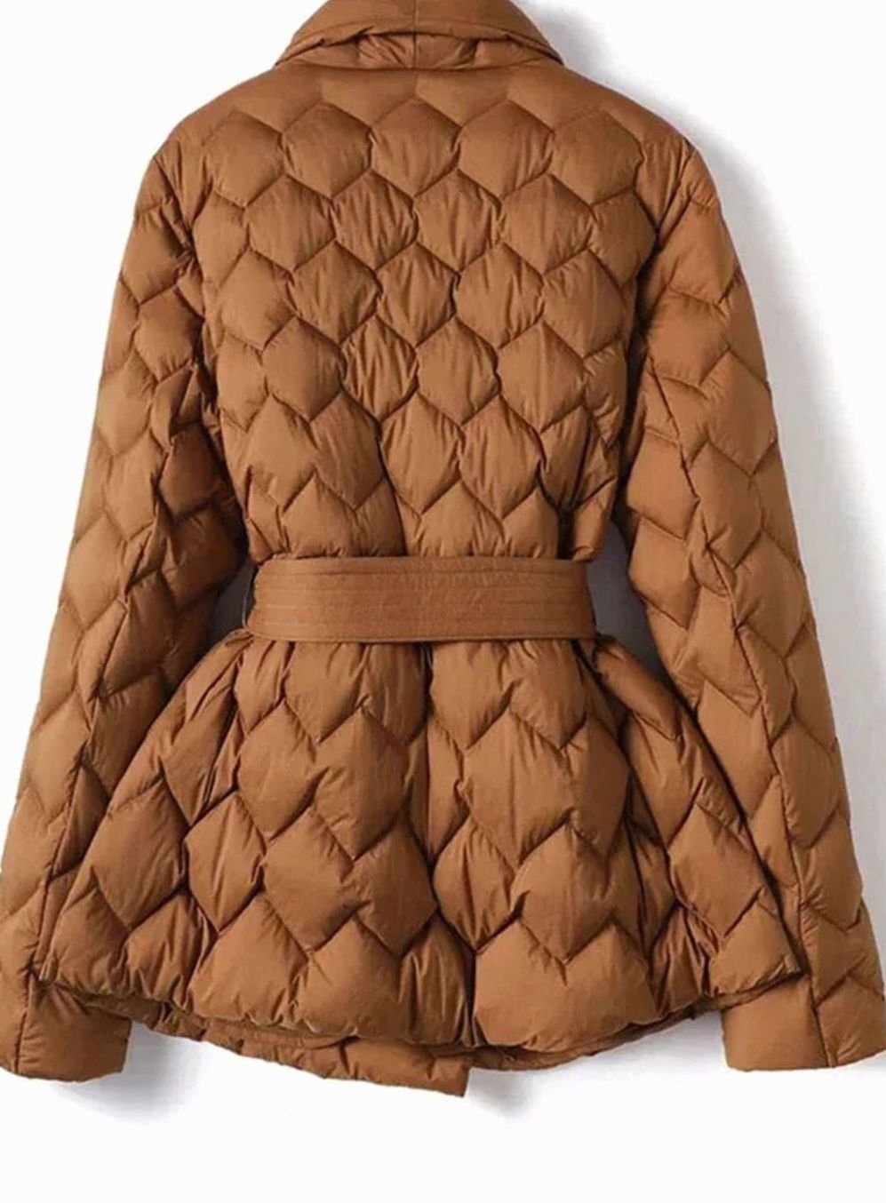 Katharina | Veste matelassée pour femmes avec ceinture, cintrée, manteau d'hiver rembourré