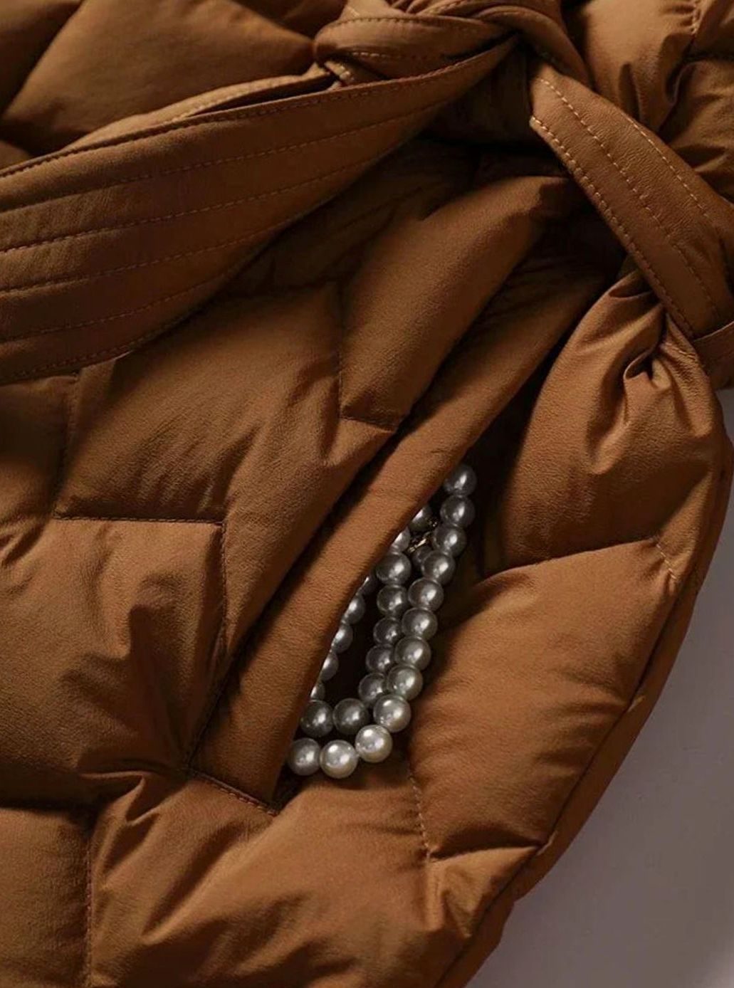 Katharina | Veste matelassée pour femmes avec ceinture, cintrée, manteau d'hiver rembourré