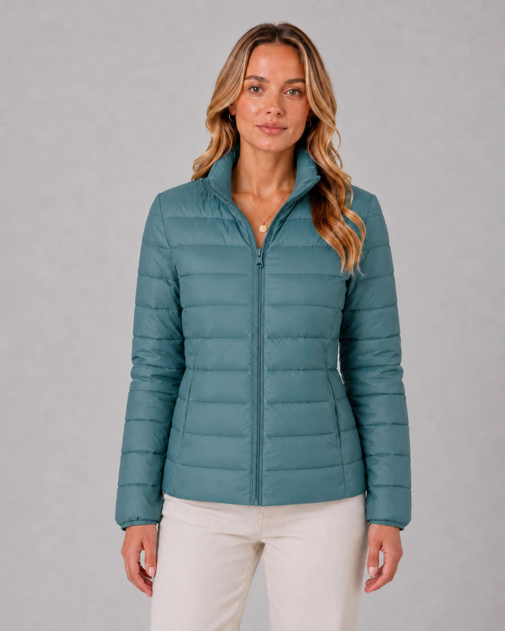 Veste matelassée pour femmes avec col montant