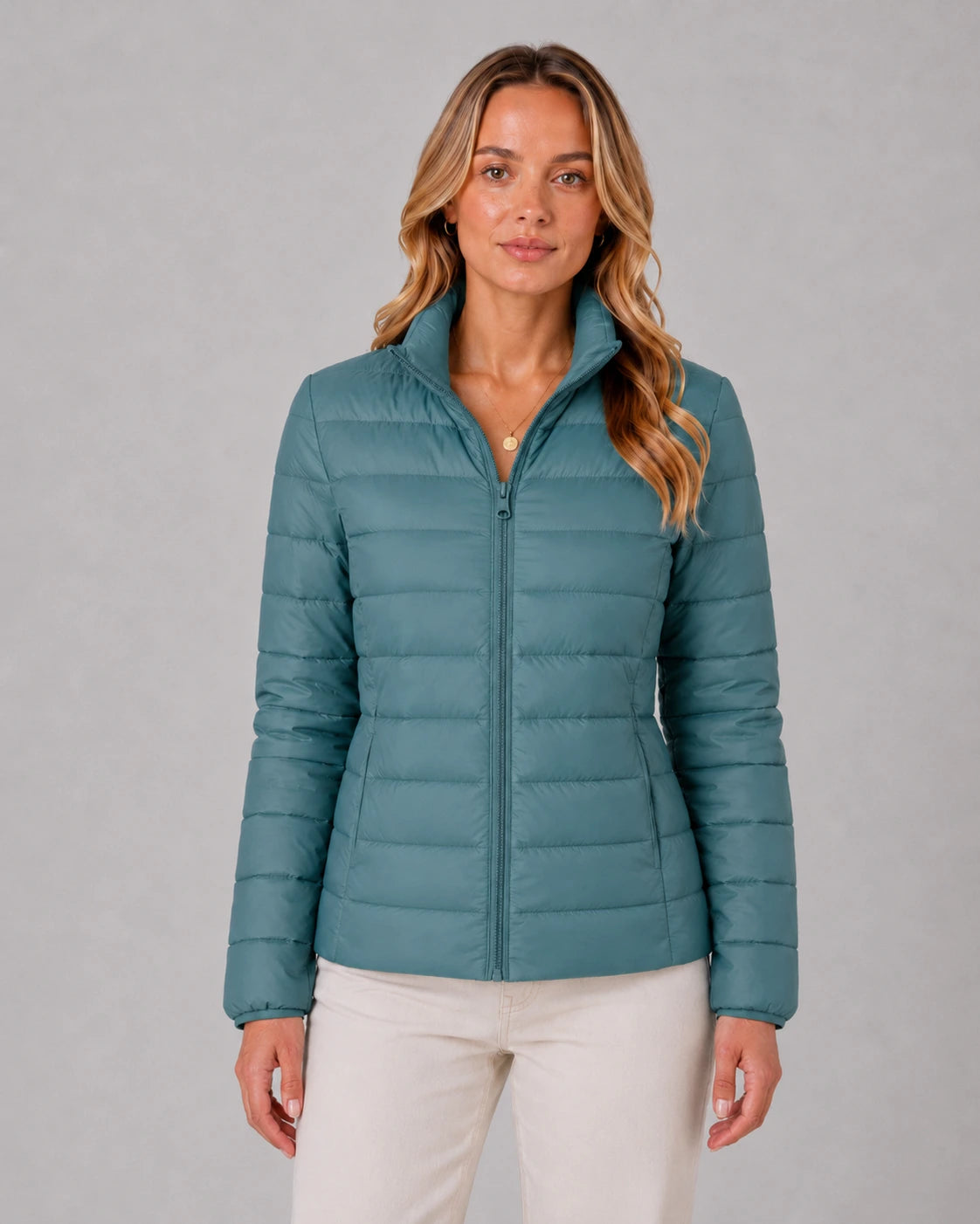 Veste matelassée pour femmes avec col montant