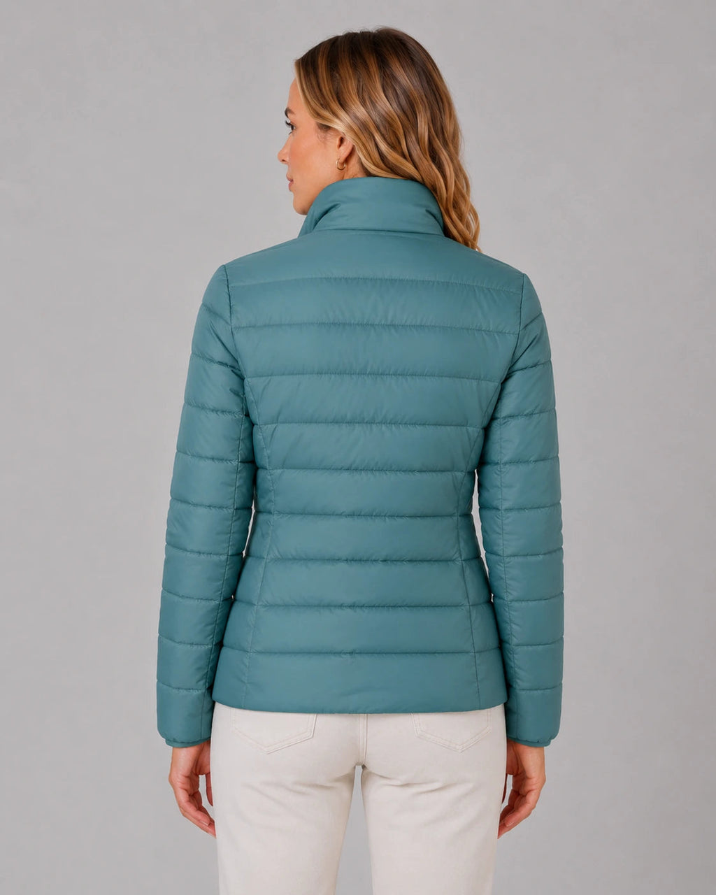 Veste matelassée pour femmes avec col montant