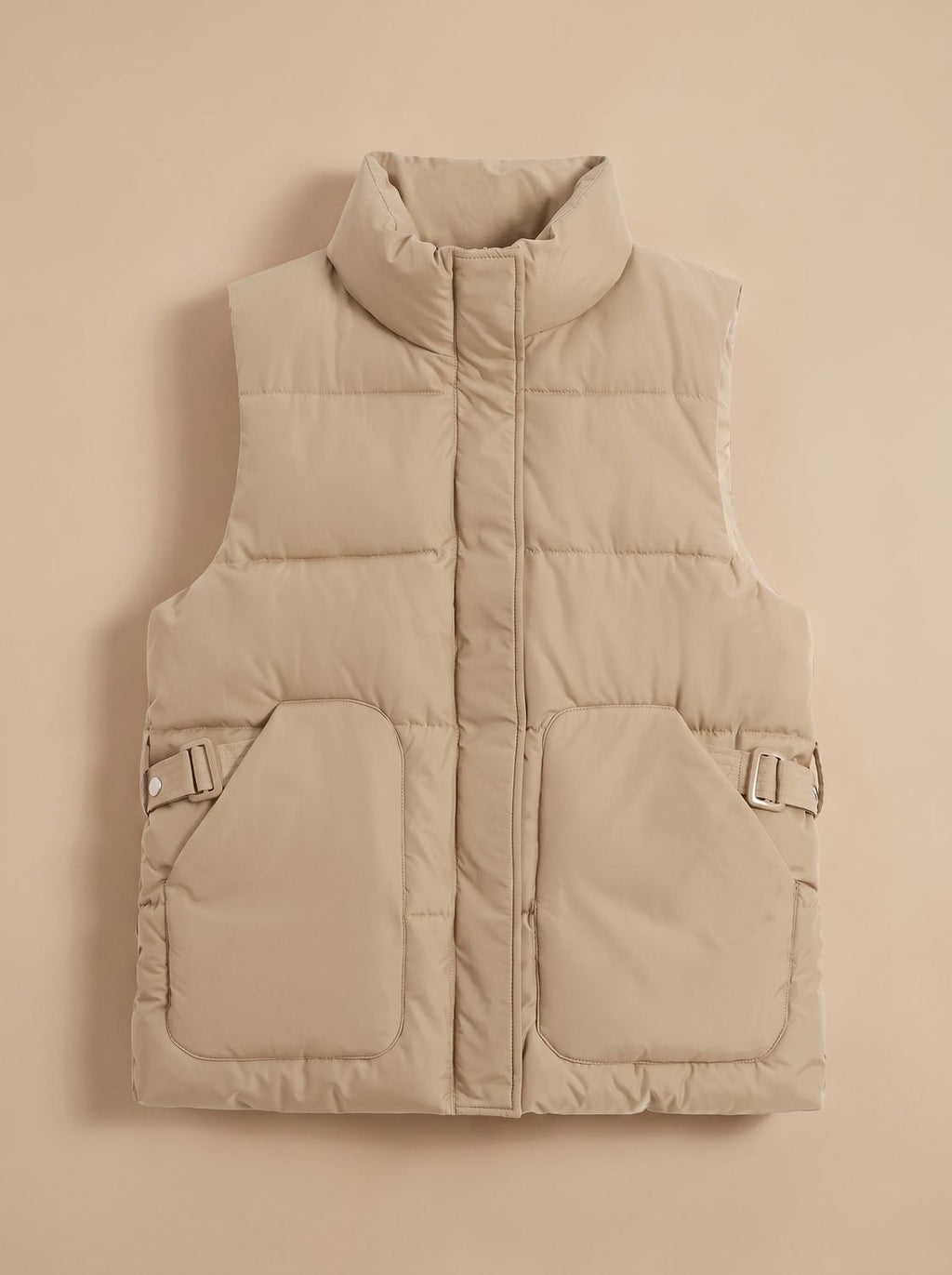 Marlene | Gilet matelassé pour femmes avec col montant et poches à rabat