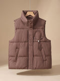 Leonie | Gilet matelassé pour femmes avec col montant et détail en corde en forme de cœur