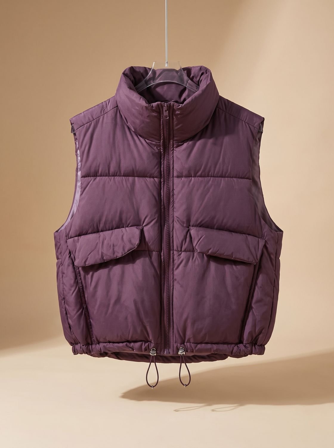 Sophie | Gilet matelassé pour femmes avec col montant et ourlet à cordon
