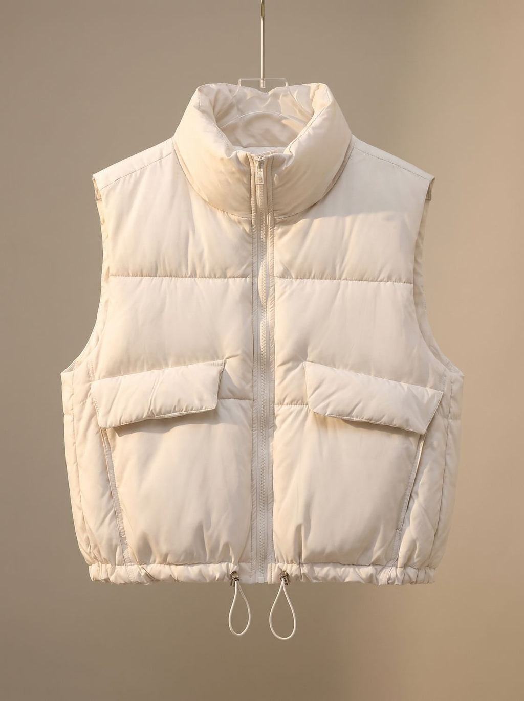 Sophie | Gilet matelassé pour femmes avec col montant et ourlet à cordon