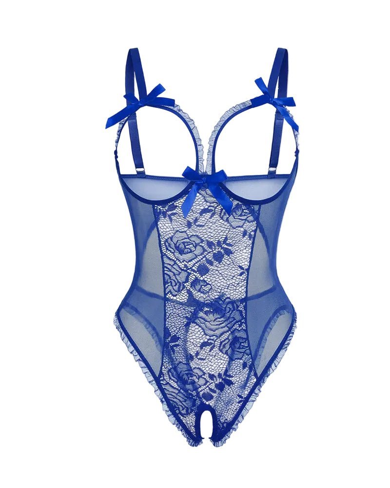 Marlene | Body en Mesh Transparent pour Femmes avec Entrejambe Ouvert