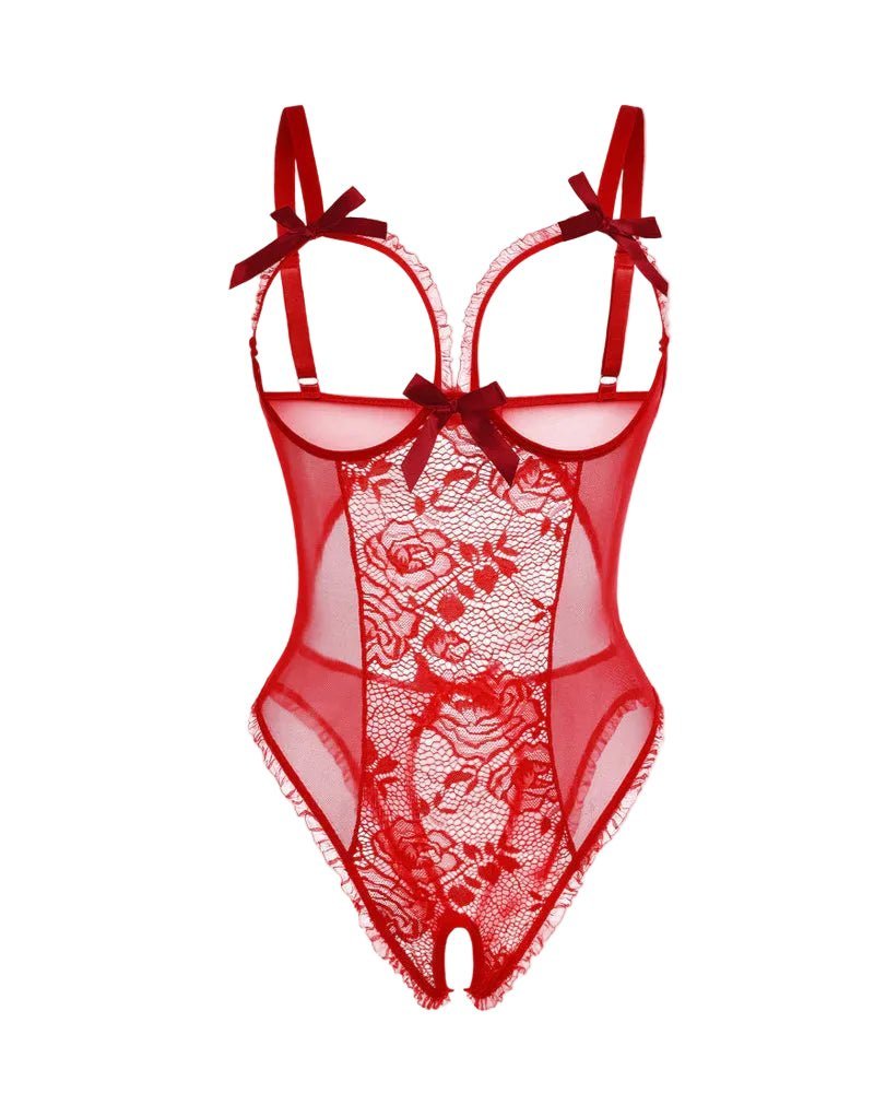 Marlene | Body en Mesh Transparent pour Femmes avec Entrejambe Ouvert