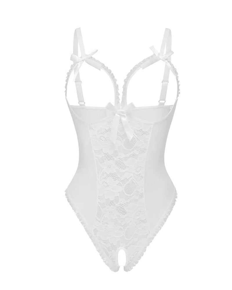 Marlene | Body en Mesh Transparent pour Femmes avec Entrejambe Ouvert