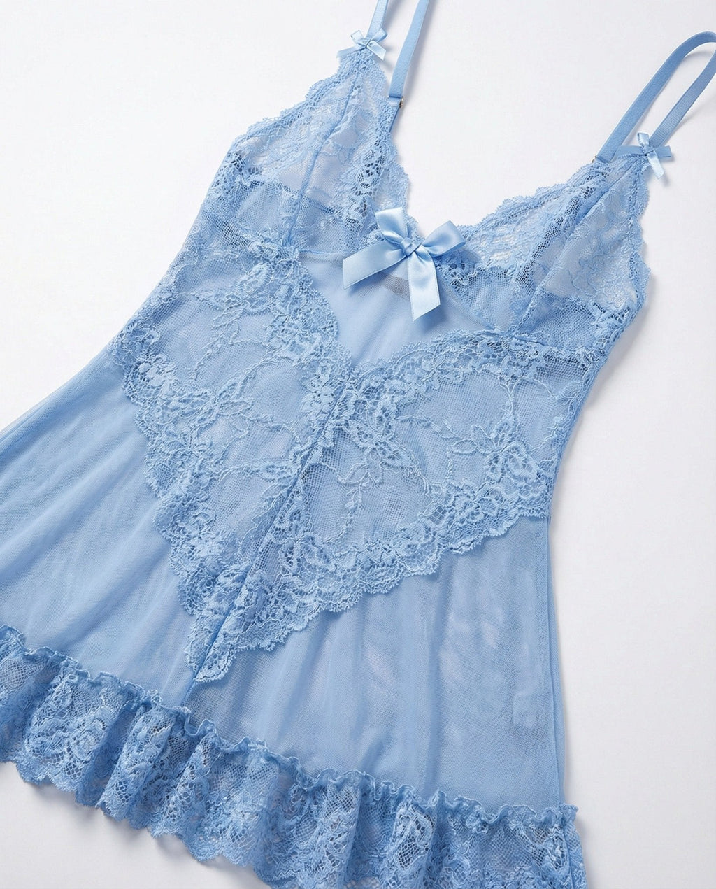 Annika | Chemise en dentelle transparente pour femmes avec string