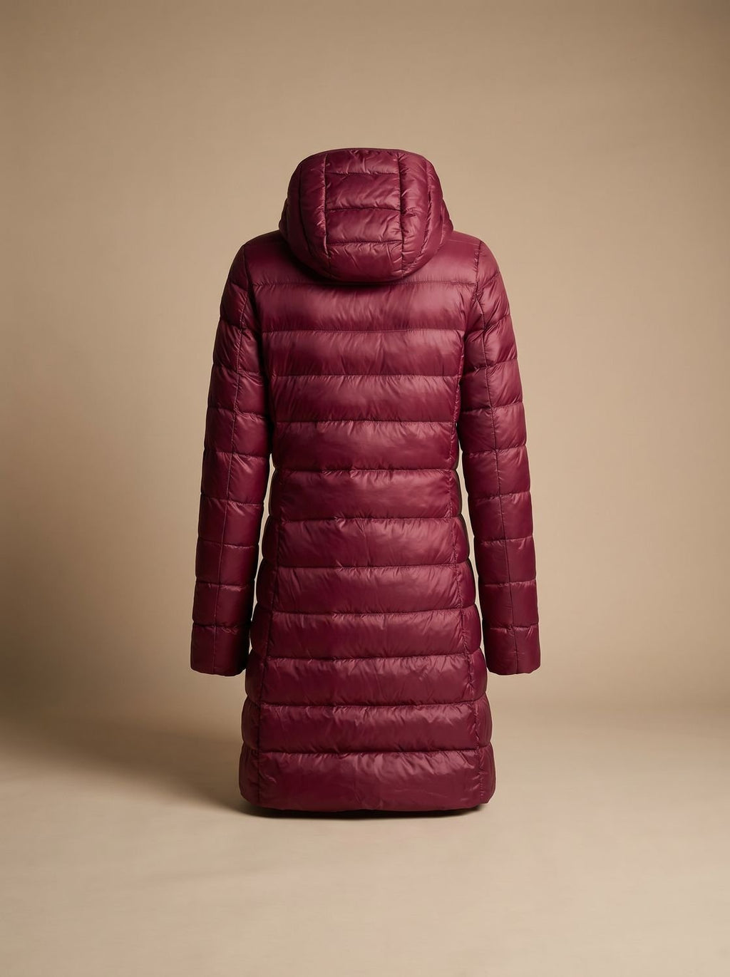Nora | Veste d'hiver longue en duvet ultralégère pour femmes avec capuche et fermeture éclair