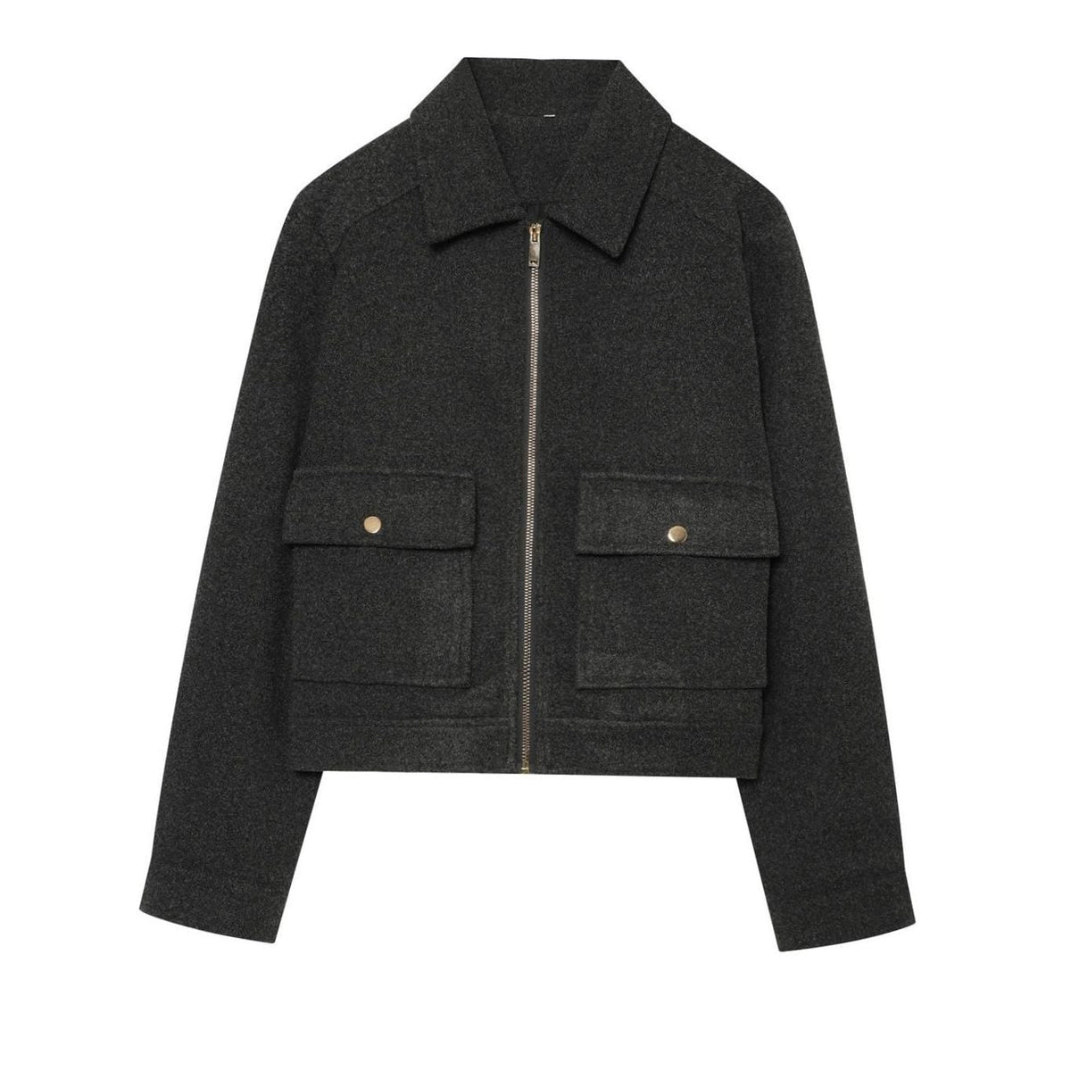 Leonie | Manteau en Laine Vintage à Col Montant pour Femmes Court avec Boutons