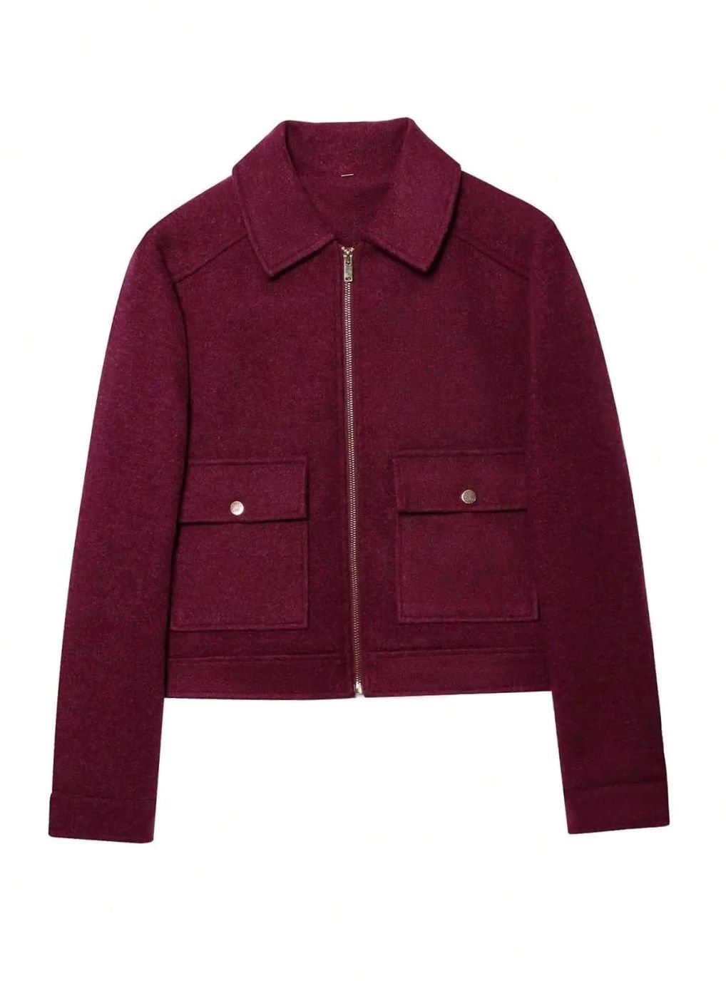 Leonie | Manteau en Laine Vintage à Col Montant pour Femmes Court avec Boutons