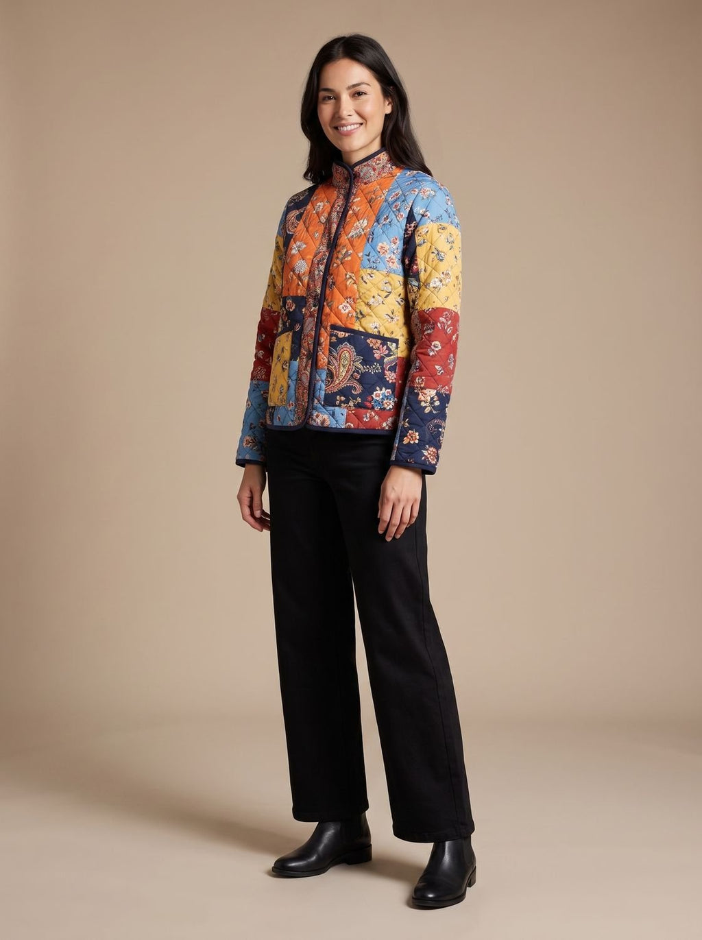 Charlotte | Veste d'hiver pour femmes matelassée multicolore