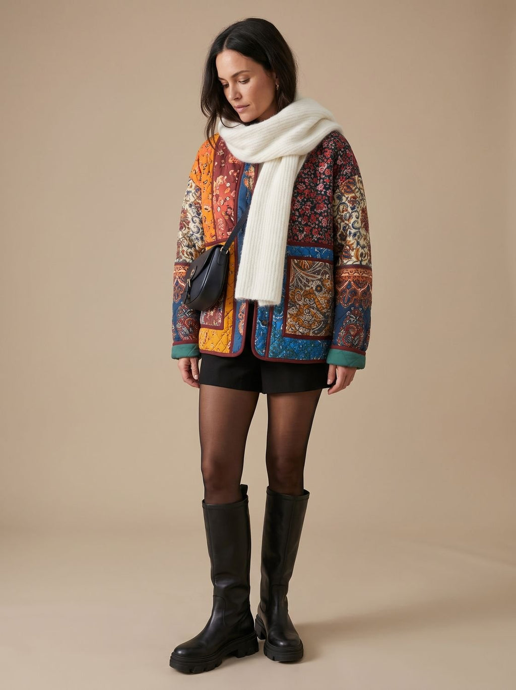 Charlotte | Veste d'hiver pour femmes matelassée multicolore