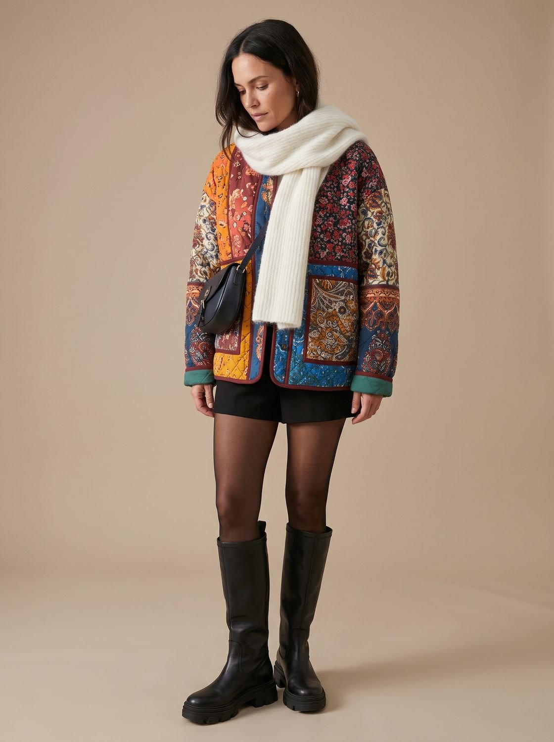Charlotte | Veste d'hiver pour femmes matelassée multicolore