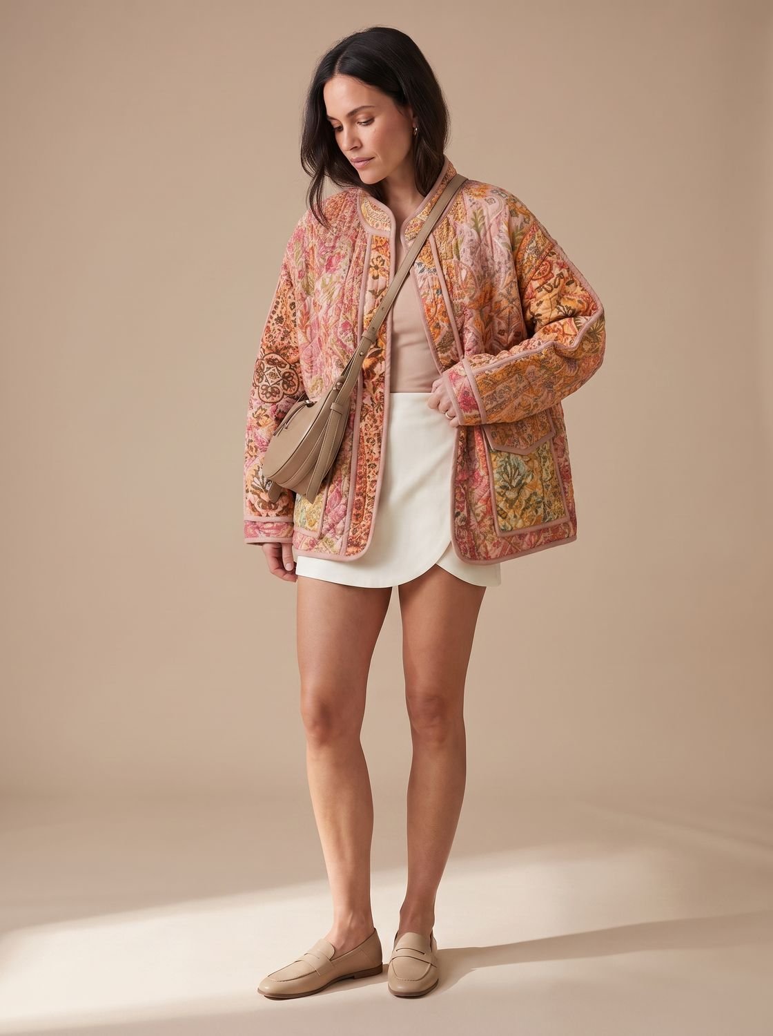 Charlotte | Veste d'hiver pour femmes matelassée multicolore