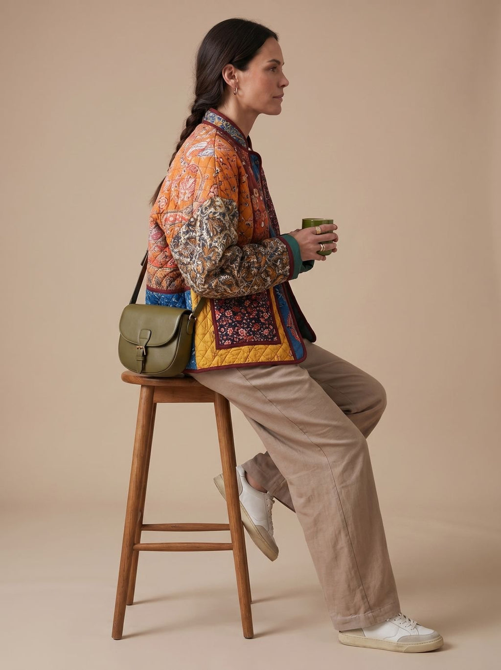 Charlotte | Veste d'hiver pour femmes matelassée multicolore