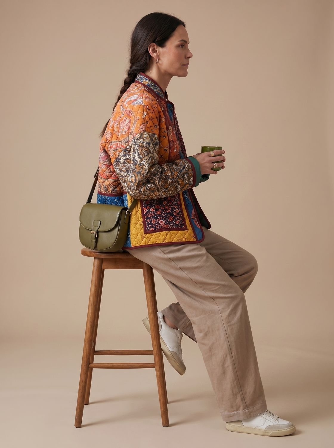 Charlotte | Veste d'hiver pour femmes matelassée multicolore