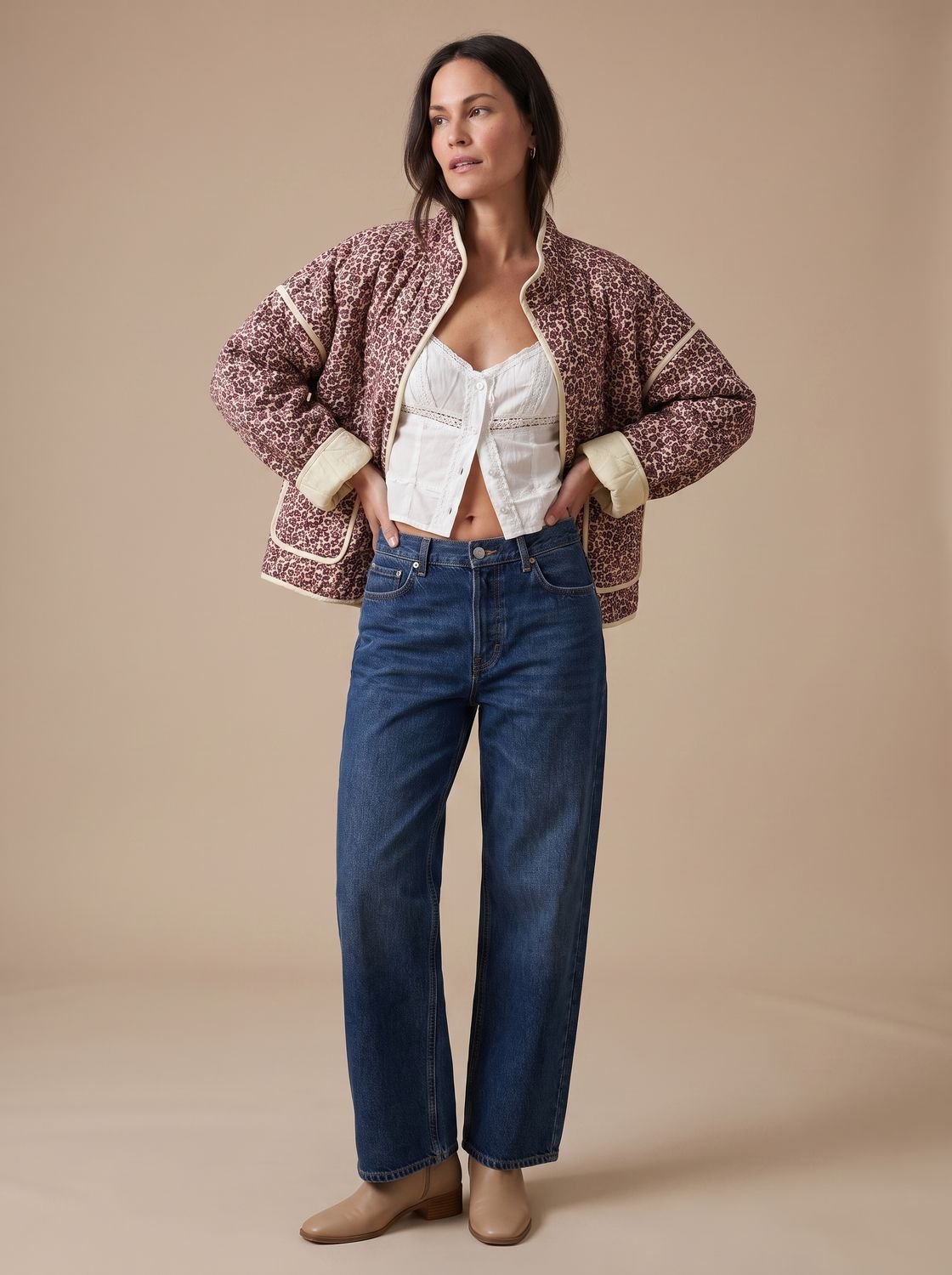 Charlotte | Veste d'hiver pour femmes matelassée multicolore