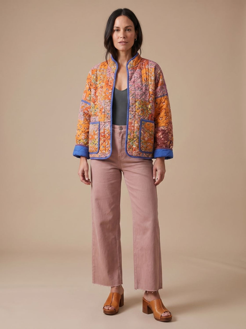 Charlotte | Veste d'hiver pour femmes matelassée multicolore