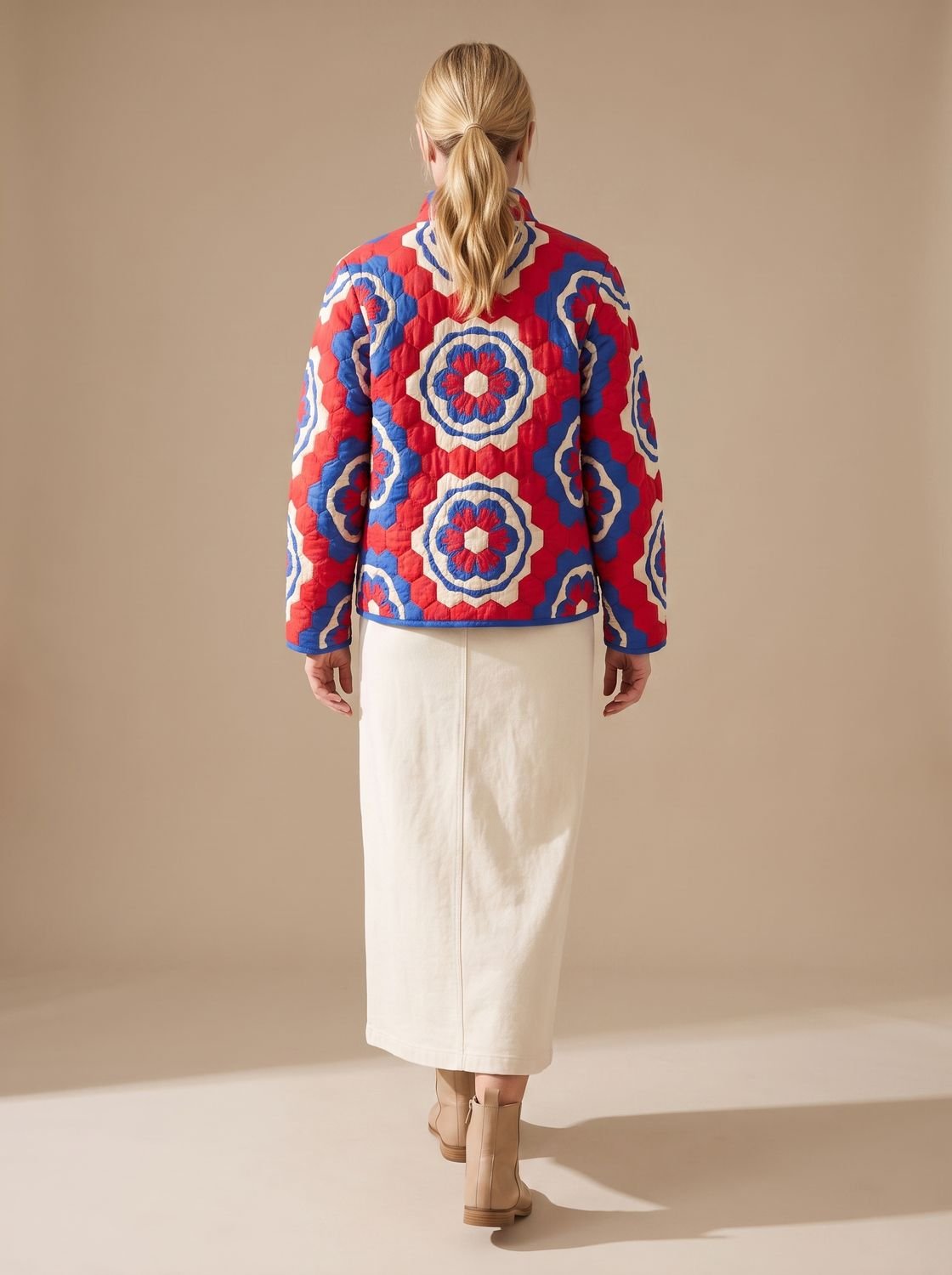 Charlotte | Veste d'hiver pour femmes matelassée multicolore