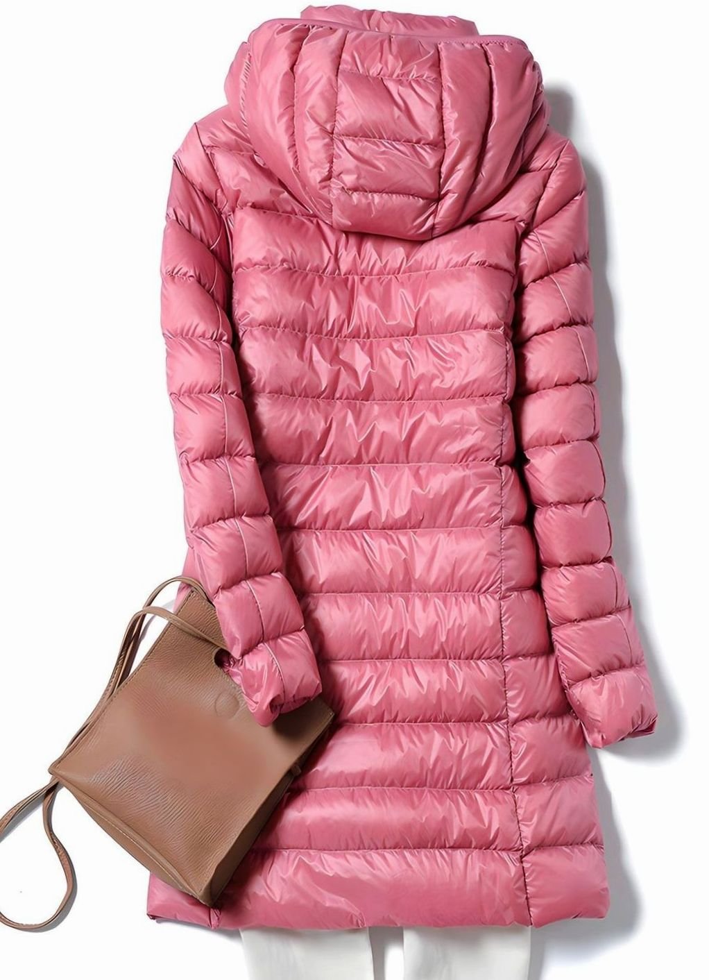 Hannah | Veste d'hiver pour femmes, légère, longue, matelassée, avec capuche amovible