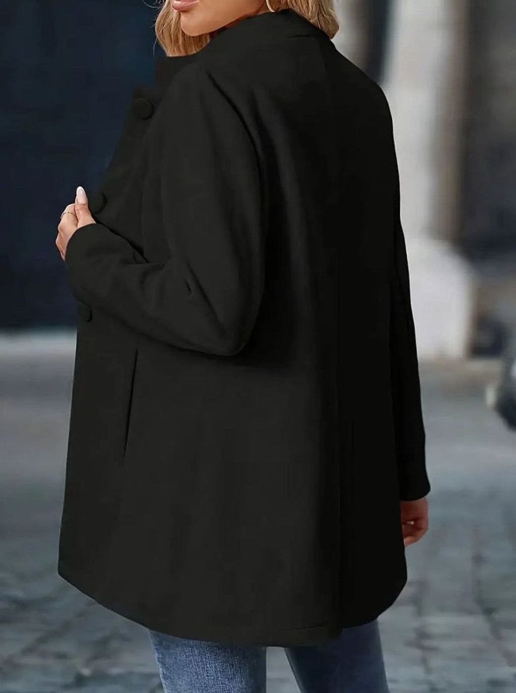 Amelie | Manteau d'hiver pour femmes avec boutons, col montant, coupe longue élégante