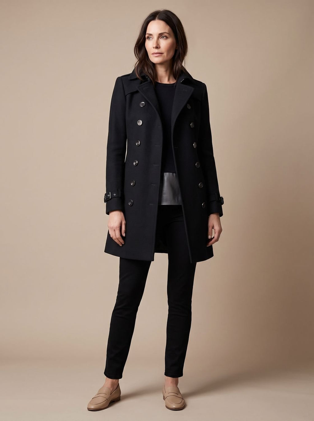 Clara | Manteau d'hiver pour femmes élégant en laine à double boutonnage