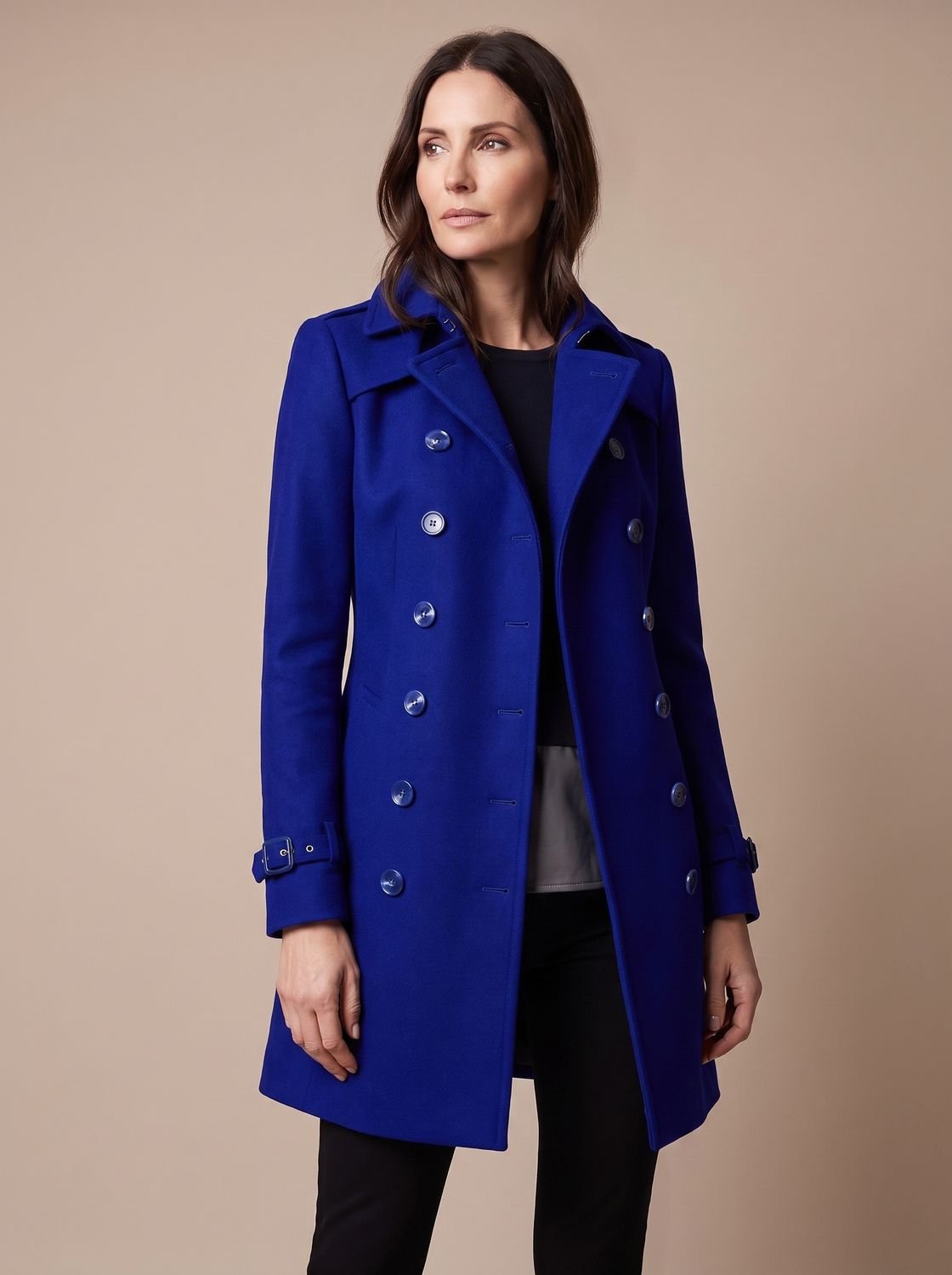 Clara | Manteau d'hiver pour femmes élégant en laine à double boutonnage