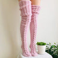 Chaussettes d'hiver pour femmes - Chaussettes thermiques douces jusqu'aux genoux pour les jours froids