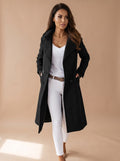 Hannah | Manteau en Laine pour Femmes Manteau Long Élégant avec Col Revers